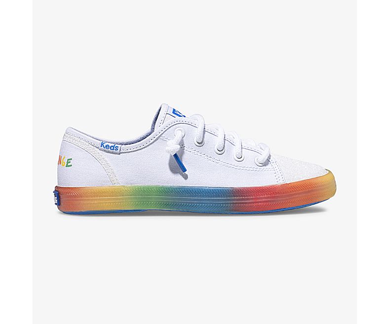 Keds Kid's Pwr Grl Kickstart White Multicolor Sneakers - YQ8564137